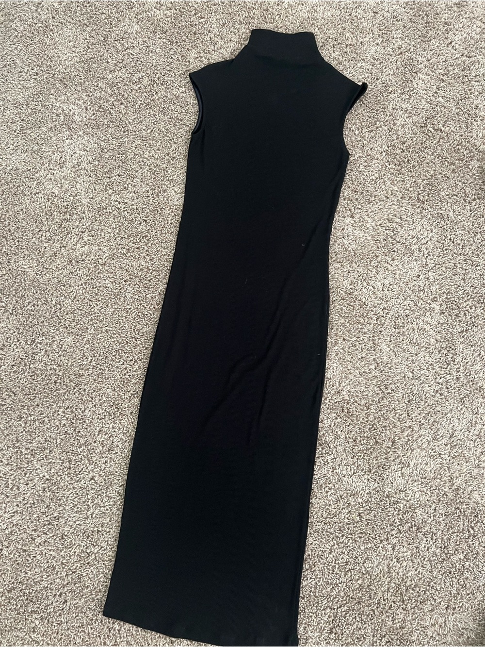House of Harlow 1960 Black Sleeveless Maxi Turtleneck Dress